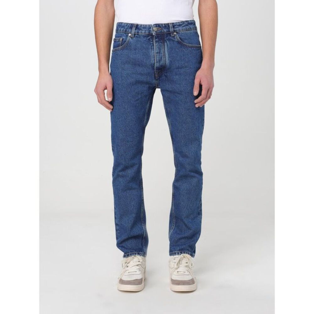 Palm Angels Jeans Men Gnawed Blue